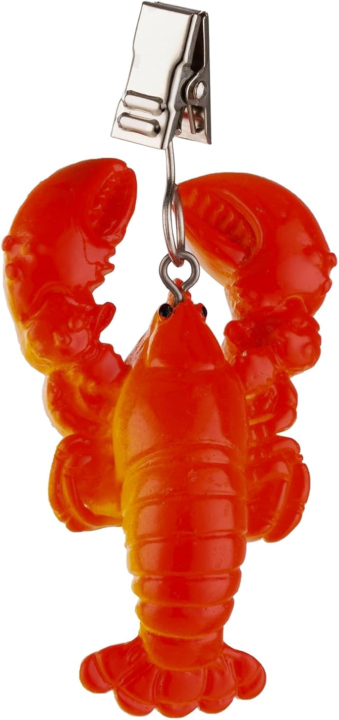 TwoFish Home Set of 4 Lobster Resin Tablecloth Weights Clips Lobster Handicraft Tablecloth Clamps Pack of 4