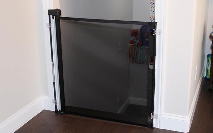 Retract-A-Gate 72" Black: The Original and only Made in USA Retractable Baby, Dog, & Cat Gate