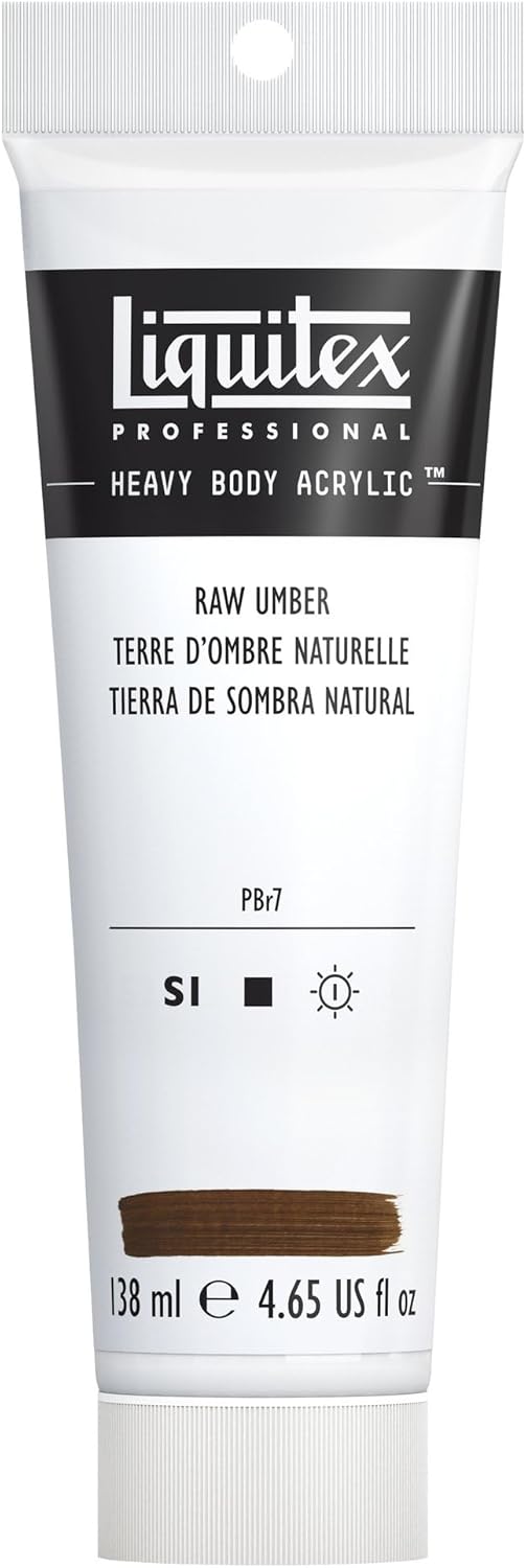 Liquitex Professional Heavy Body Acrylic Paint, 4.65-oz (138ml) Tube, Raw Umber