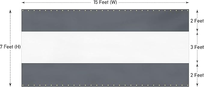 Covers & All Outdoor Clear Panel Curtain, 12 oz Vinyl Outdoor Curtains for Patio, Weather Resistant Waterproof Tarp with Brass Grommets for Pergola, Porch, Gazebos, Balcony (7'H x 15'W Feet, Gray)