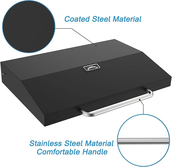 Upgrade Hinged Lid for Blackstone 28 Inch Griddle, Hard Cover Flat Top Lid for Blackstone 28" 1517 1853 1605 1839 1856 Griddle Hood for Black Stone