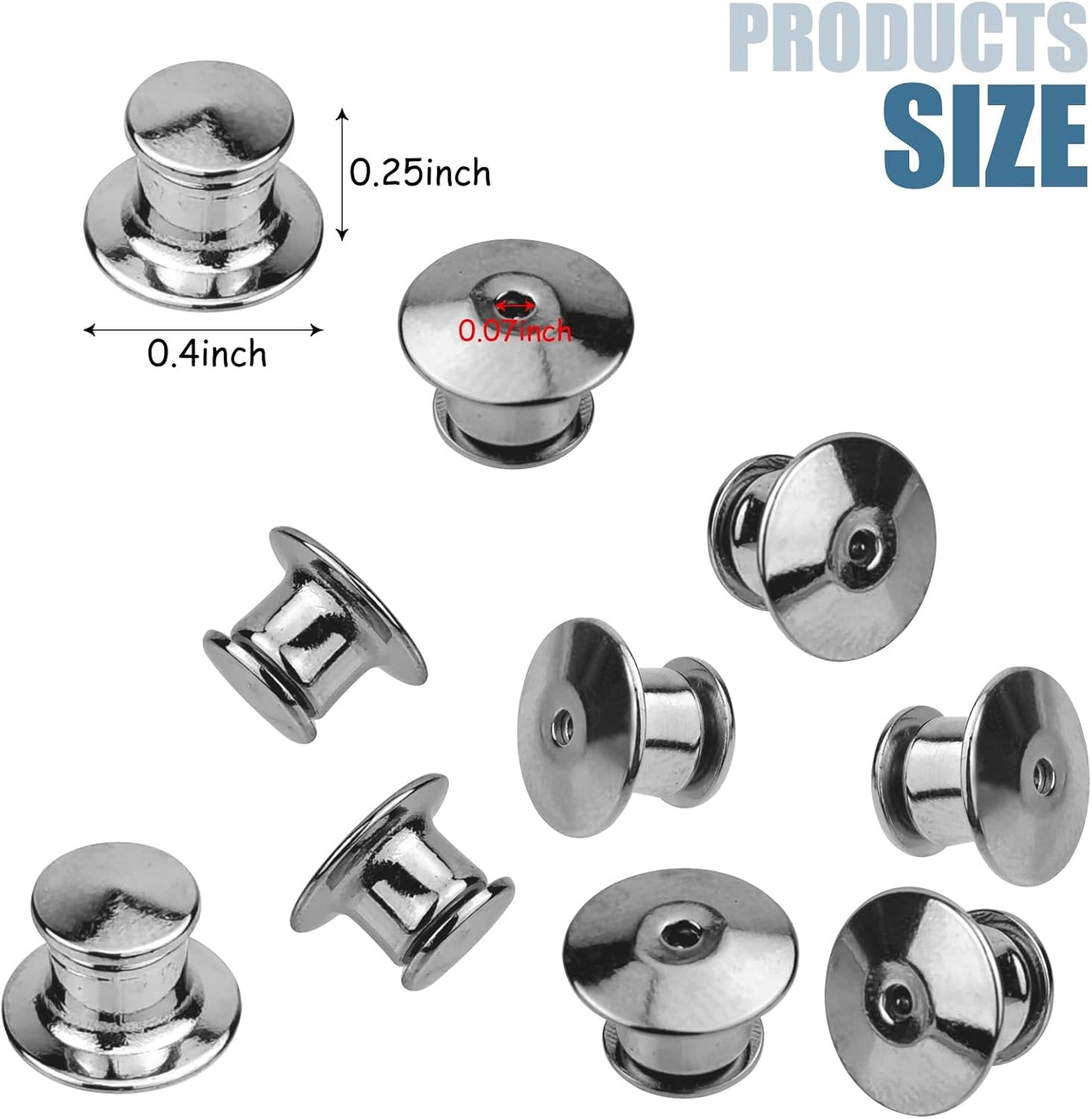 30 PCS Pin Backs, Pins for Backpacks, Pin Backs Locking, Pin Lock, Metal Pin Locks Back for Enamel Pins (30)