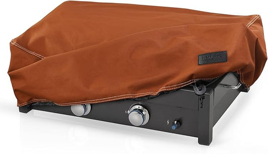 NettyPro Griddle Cover for 22 Inch 17 Inch Tabletop Griddle, Waterproof Heavy Duty Portable Table Top 2-Burner Propane Grill Cover for Cuisinart, Monument, Pit Boss, Royal Gourmet, Brown