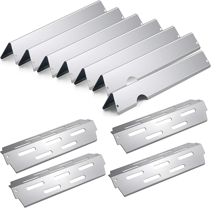 Grill Flavorizer Bars for Weber Genesis II E-410, S-410, LX E-440, S-440, Weber Genesis 2 66041, 66033, 66796, Heat Deflectors BBQ Grill Heat Plate, 17" Stainless Steel Grill Flavor Bars