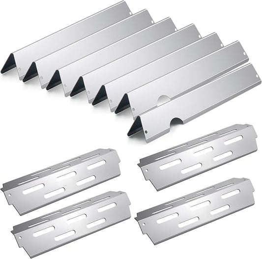 Grill Flavorizer Bars for Weber Genesis II E-410, S-410, LX E-440, S-440, Weber Genesis 2 66041, 66033, 66796, Heat Deflectors BBQ Grill Heat Plate, 17" Stainless Steel Grill Flavor Bars