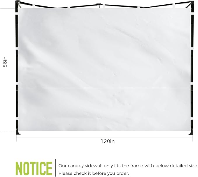 Instant Canopy Sidewalls for 10x10 Pop Up Canopy Tent, 300D Waterproof Material for Outdoor Events, Vendor Booths, and Privacy (Sidewalls Only, Canopy Not Included)(Black, 10x10ft-3pcs)
