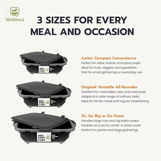 16L Black Collapsible BBQ Prep Tub with Locking Lids & 21 Inch Tyvek Brown BBQ Blanket for Resting Meat