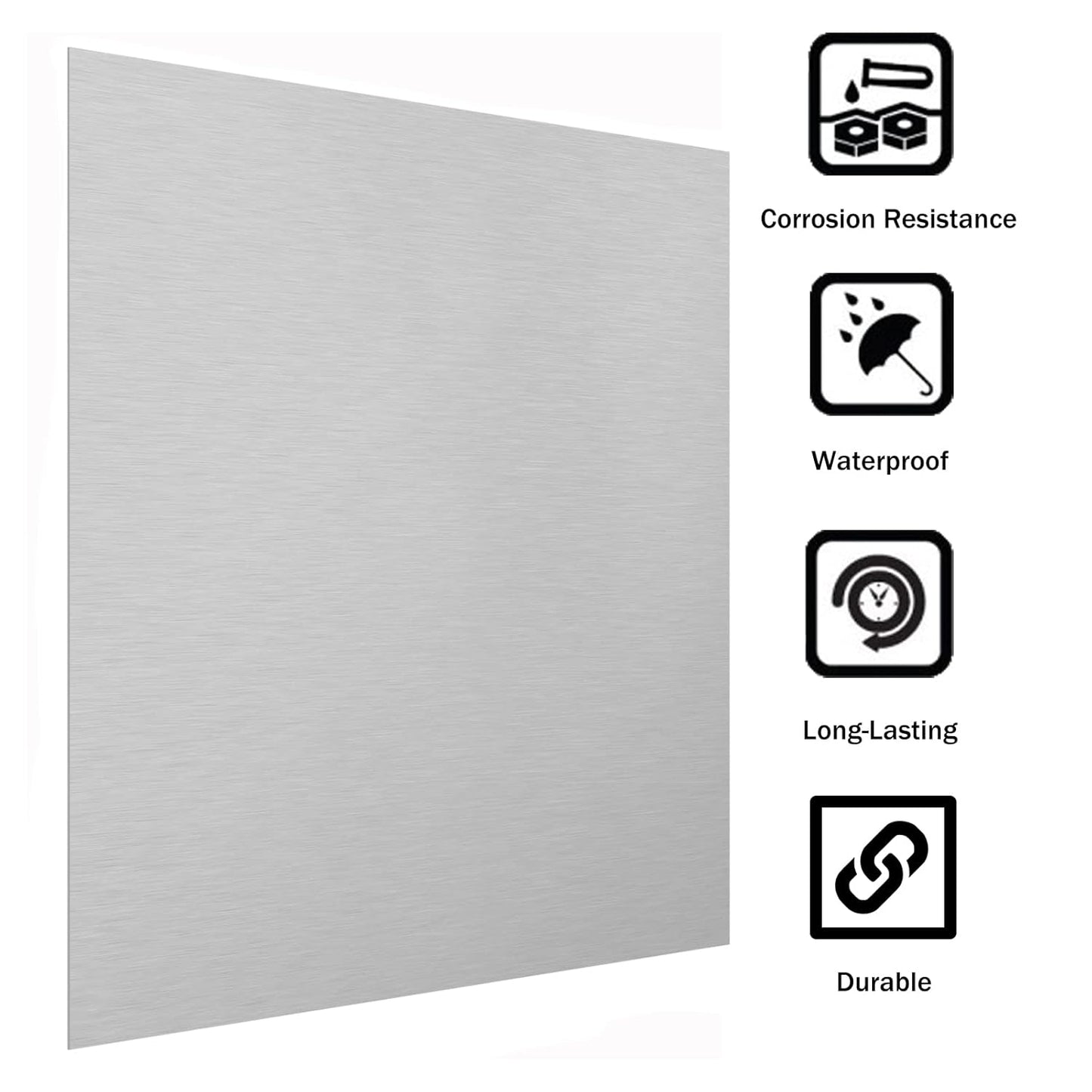 Anodized Aluminum Sheet Metal - 12 x 12 x 1/32 Inch Silver Plates for Laser Engraving, 0.8MM Thin Decorative Metal Sheets for Crafting & House Decoration