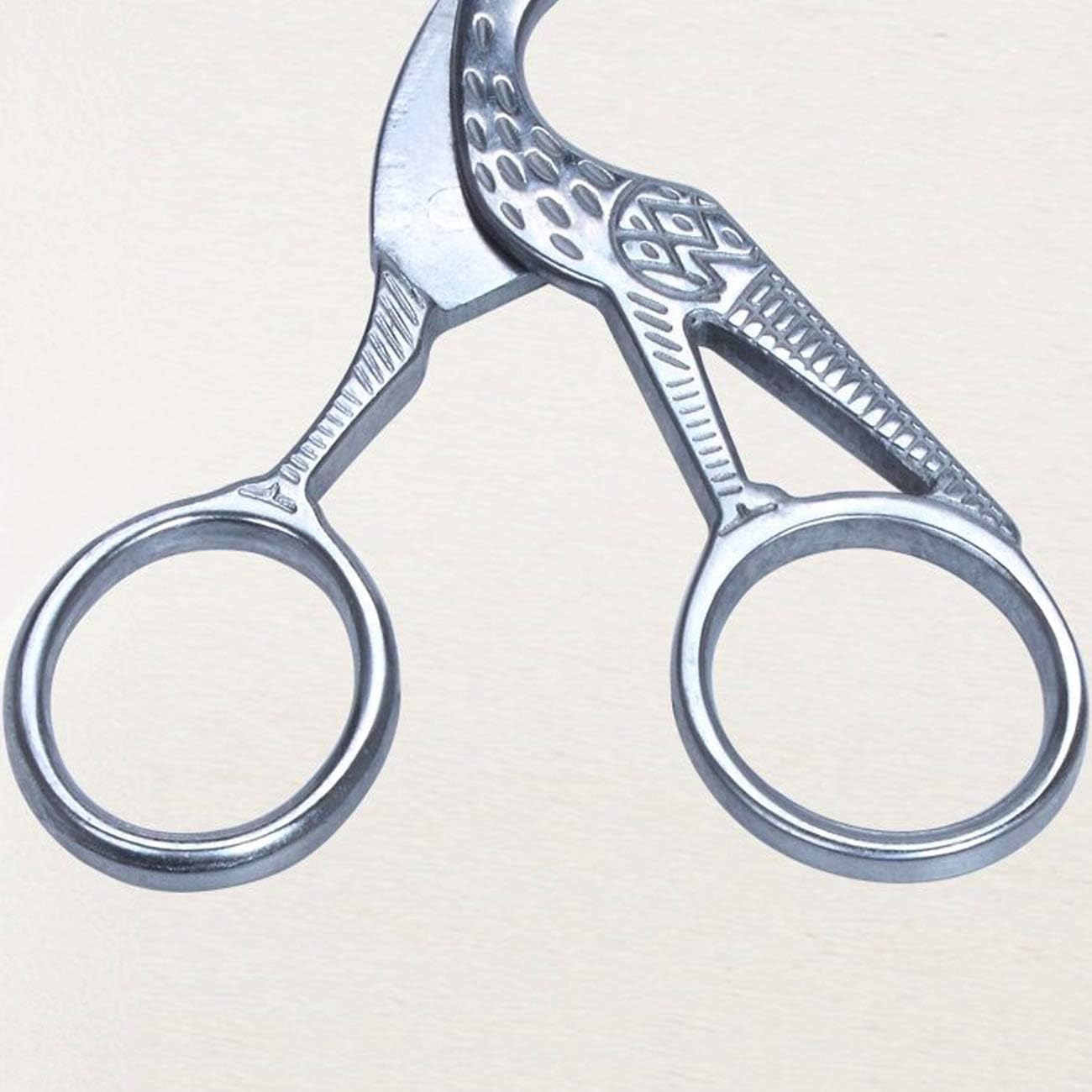 Vintage Stork Shape Sewing Scissors Stainless Steel Tailor Scissors Sharp Sewing Shears for Embroidery, Craft, Art Work & Everyday Use (4, Silver)