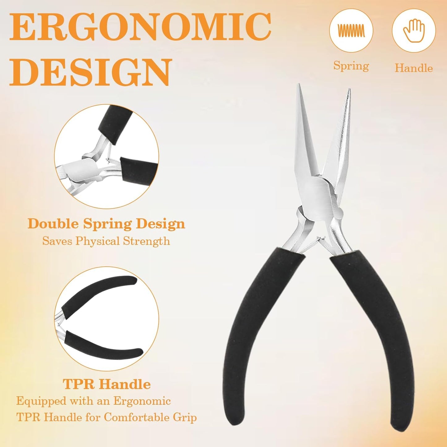 10 Pack Jewelry Pliers Set, Mini Pliers Set, Jewelry Making Include Flat, Jewelry Tools, Needle, Round, Bending Linesman, Applicable to Handicrafts, Earring Making, Repairing