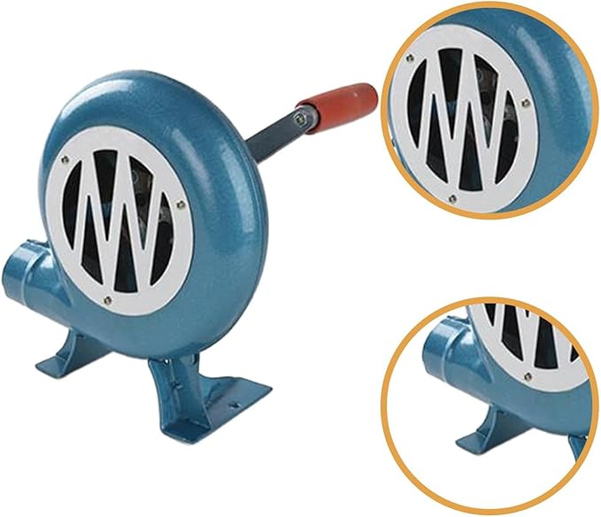 Air Blower Fire Blower Hand Cranked Fan Portable for Grill BBQ Outdoor Cooking Accessories