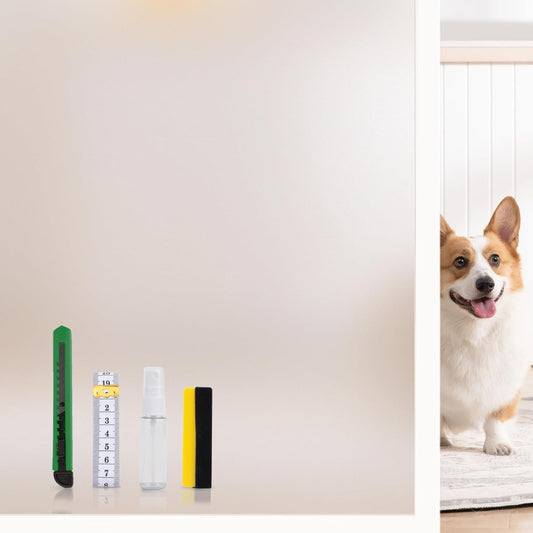 Frosted Glass Window Privacy Film - UV Sun Blocking Heat Control, Static Cling Removable & Reusable for Home, Bathroom, and Office (Frosted 35.4 Inch x 16.4 Feet)