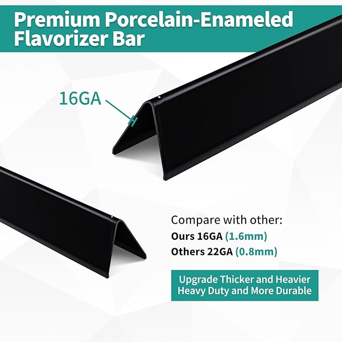7620 Porcelain Flavorizer Bars 7524 Stainless Steel Grill Grates for Weber Genesis E310 E320 E330 S310 S320 S330 EP-310 with 7622 Heat Deflector Grill Replacement Parts for Weber 300 Series