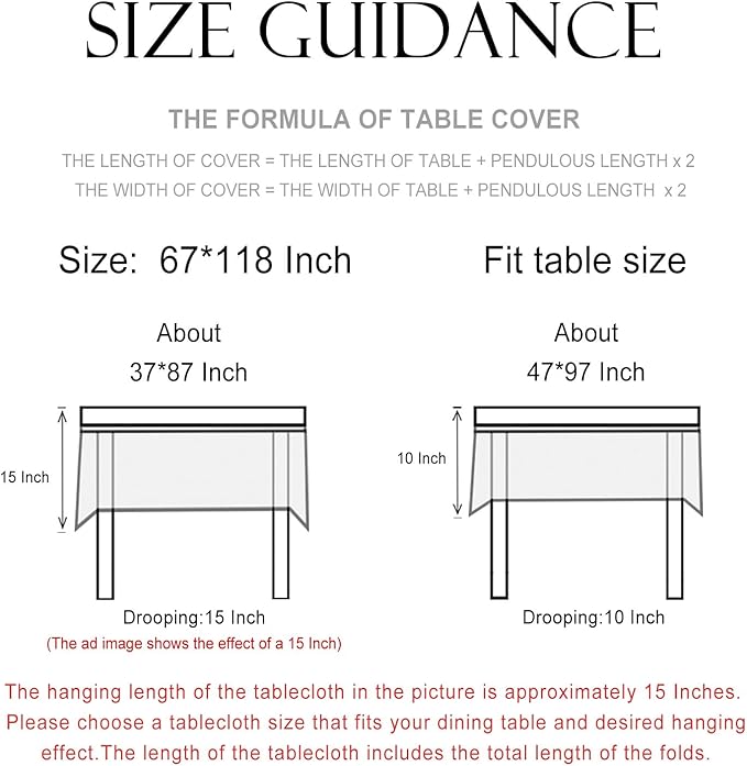 patdrea Designer French Green Table Cloth for Rectangle Table,Vintage Italian Floral Country Linen Extra Long Tablecloth,Decor Cover for Kitchen Dining,Christmas,Thanksgiving,67"x118"-Tree Life