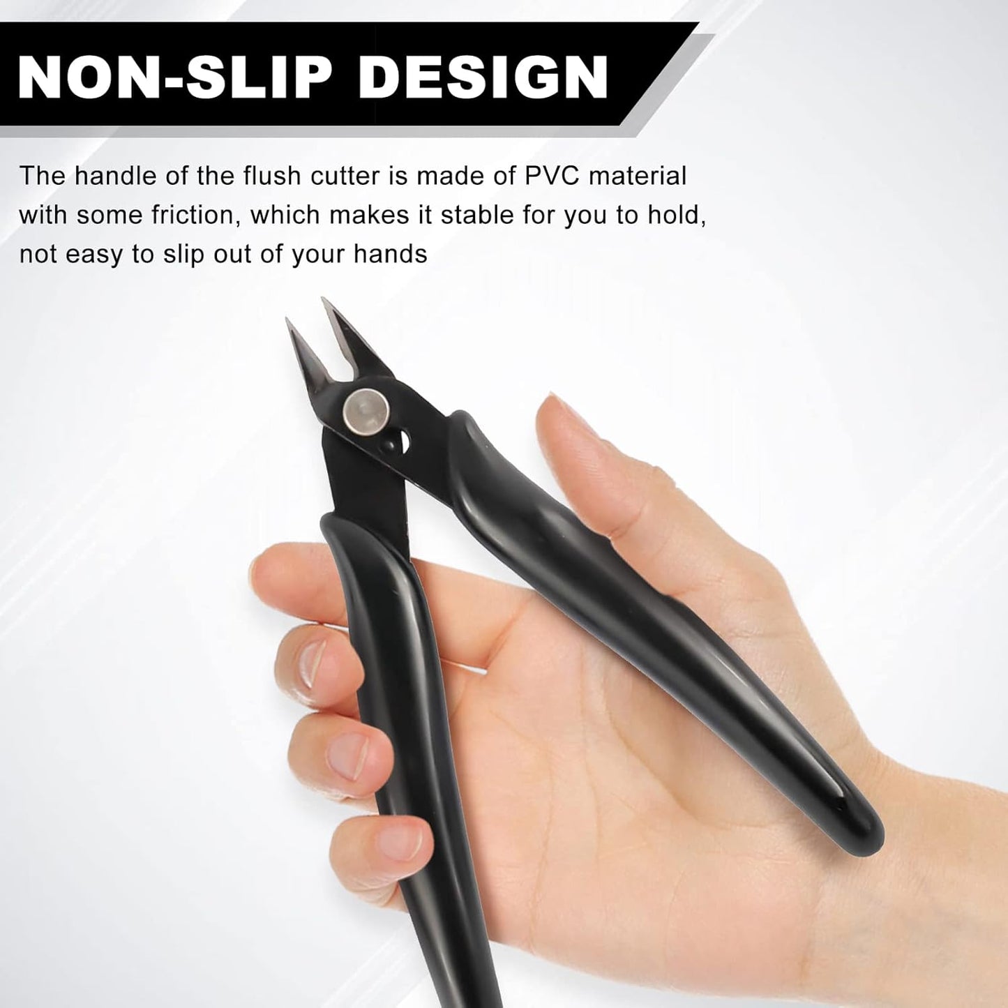 YaeCCC 10 Pack Wire Cutters Black Diagonal Cutting Pliers for Electronic, Model, Jewelry Making, 170 Flush Cutter 5 inch