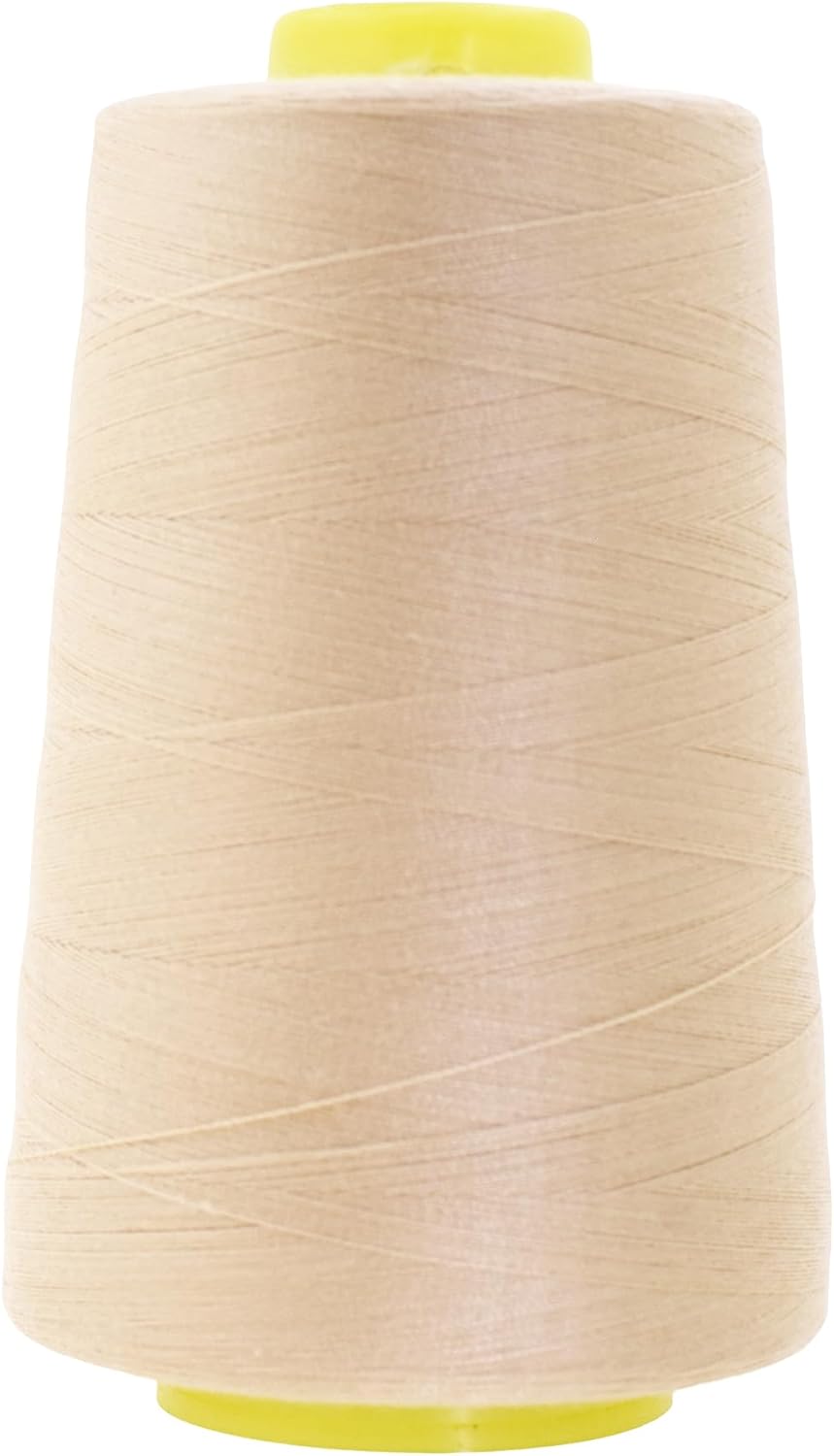 Mandala Crafts 4 Pack of Serger Threads Cones Spools - 40S/2 24000 Yards Polyester Natural Threads for Sergers Machine and Overlock Quilting Sewing Machine