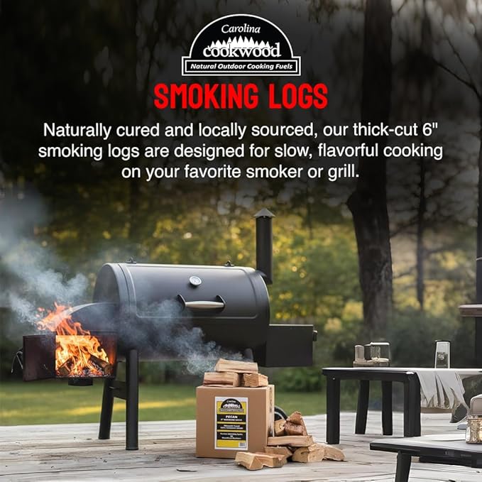 Smoking Wood Mini Splits, 6-Inch Firewood Logs, Naturally-Cured White Oak Hardwood for Wood-Fired Ovens, Smokers, BBQ & Charcoal Grills, USA Made, 12-17 lbs., 800 Cubic Inches