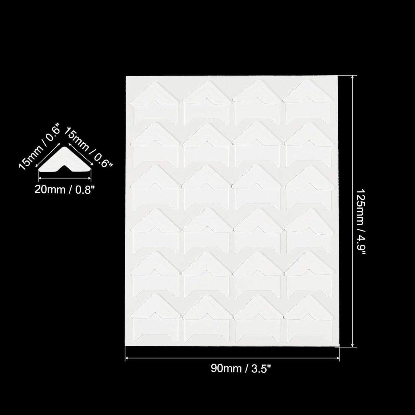 PATIKIL Photo Corners, 10 Sheets/240 Pcs Self Adhesive DIY Picture Mounting Sticker for Journal Album Diary Scrapbook, White