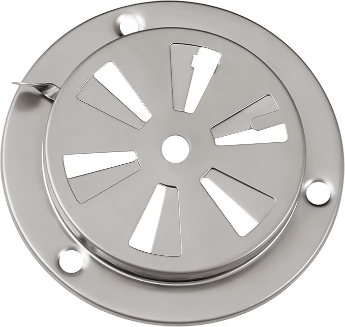 BBQ Smoker Air Vent Set, 4 Pieces Stainless Steel Grill Damper for Increased Airflow, Replacement Parts for Grill, Stove and Smoker