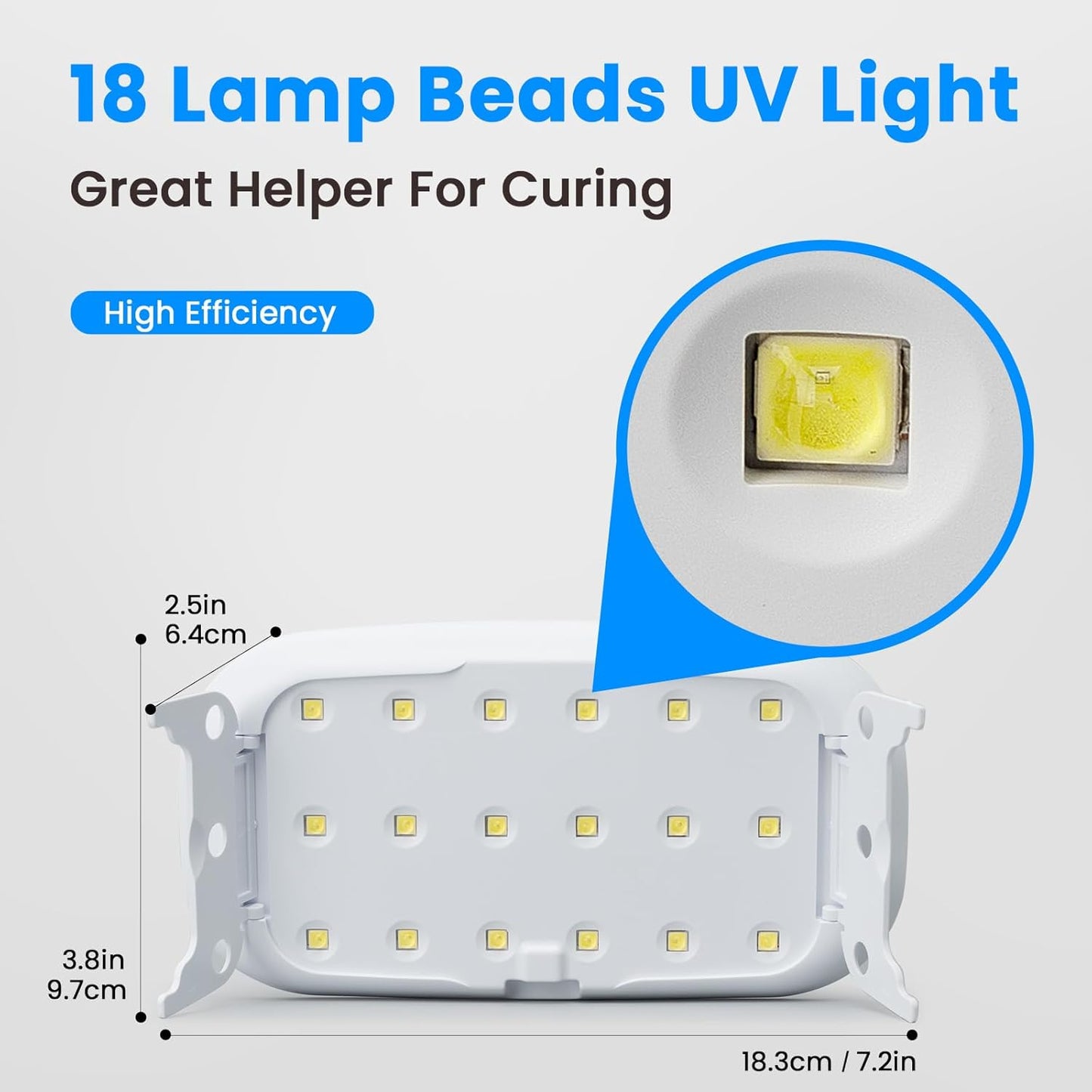 Bsrezn 200g UV Resin Kit with Upgraded Light 18 Beads, Crystal Clear Solar Activated UV Epoxy Resin for Jewelry Making (100g x 2)