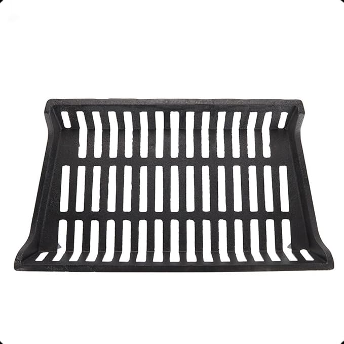 24 inch Fireplace Grate Heavy Duty, Cast Iron Fire Grate - 24" W x 15" D x 7" H