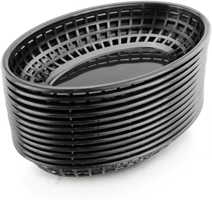 New Star 44157 Fast Food Baskets, 9 1/4-Inch By 6-Inch, Set of 36, Black