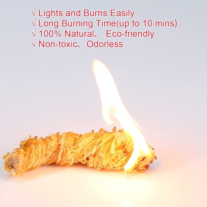 Fire Starter, 108 Count Natural Fire Starters for Fireplace, Charcoal Starter, Fire Starters for Grill, Campfires, Fireplace, BBQ, Firestarters for Indoor Outdoor Fire Pit, Wood Fireplace Starters