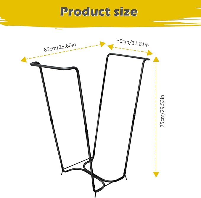 DOUBFIVSY Garden Trash Bag Holder, Heavy Duty Metal Outdoor Leaf Bag Holder Stand Holds 30-45 Gallon Garbage Bags, Multi-Use Bag Holder Frame for Leaves Camping Yard Weeding Lawn Party (2)