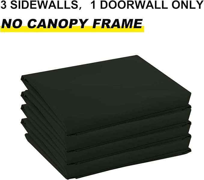 ABCCANOPY Side Wall 10x10, Black (4 Walls Only, NOT Including Frame and Top)