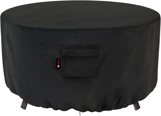 iBirdie Fire Pit Cover Round 28 inch Outdoor Waterproof and Weatherproof Heavy Duty 600D Patio Fireplaces Table Coffee Table Cover