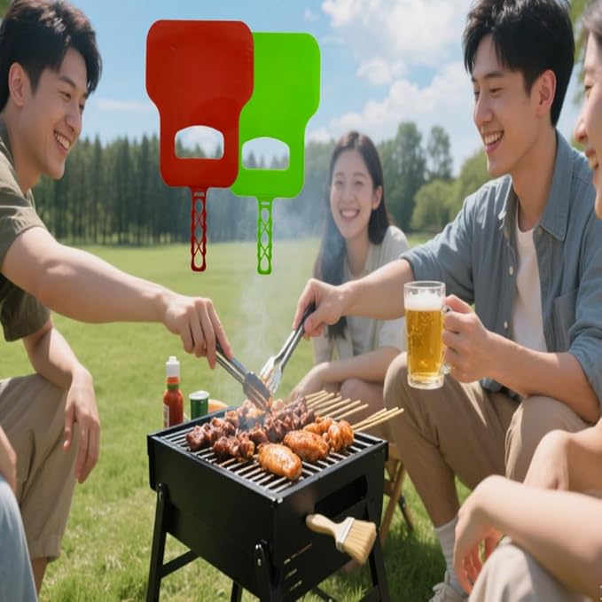 2Pcs Heat Resistant Plastic BBQ Flame Blower & Manual Grill Hand Fan - Portable Outdoor Cooking, Camping, Picnic Tool for BBQ Fans - Plastic Grill Fan