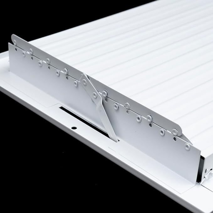 Fits 24x8 Duct Opening Steel Adjustable Air Supply Grille by Handua | Register Vent Cover Grill for Sidewall and Ceiling | White | Outer Dimensions: 25.75" X 9.75"