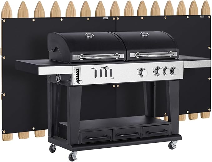 Heat Shield Behind Grill 3'x4' Heat Shield Mat for Wall, Deck Fence, Railing, Grill and Refrigerator, Heavy Duty Fireproof Cover and Screen Protect Deck Railing from Grill