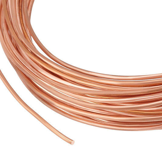 BENECREAT 32.81 Feet Solid Copper Wire, 14 Gauge Round Soft Pure Wire for Jewelry Making, Craft Gem Wrapping