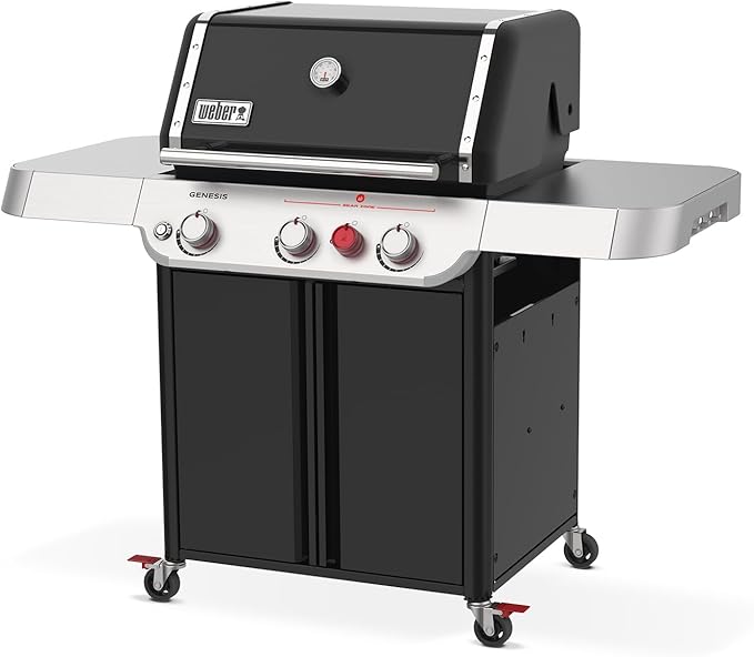 Weber Genesis E-325 Liquid Propane Gas Grill for Outdoor Cooking, 3 Burners, Black