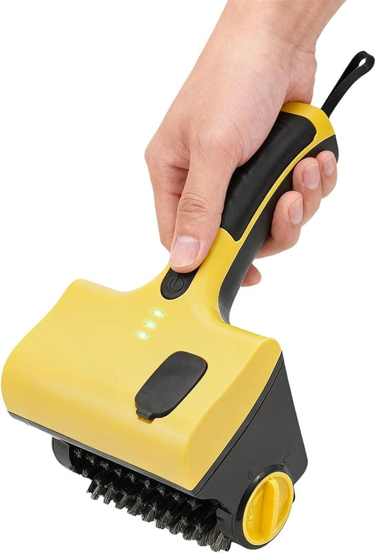 Cordless Electric Grill Cleaning Brush, Outdoor Grill Cleaner with Water Spray, Speed Adjustment Battery Operated Grill Brush, Power Grill Grate Cleaner for BBQ, Floors and Kitchen