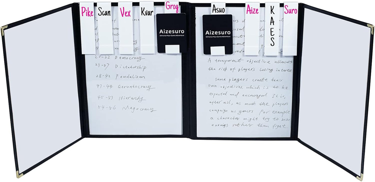 White Acrylic Erasable Screen Top Initiative Trackers 12PCS for DND, Other Tabletop RPG Game Accessories