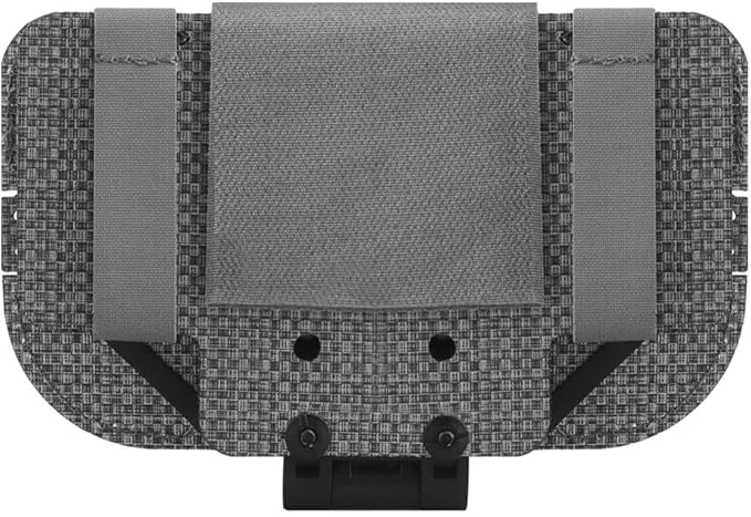 Let Me Be Airsoft Plate Carrier Molle Phone Carrier Outdoor Lightweight Navigation Board，Wide Angle Foldable Phone Holder Chest Rig Hovering Mount Tactical Vest Accessory (Wolf Gray)