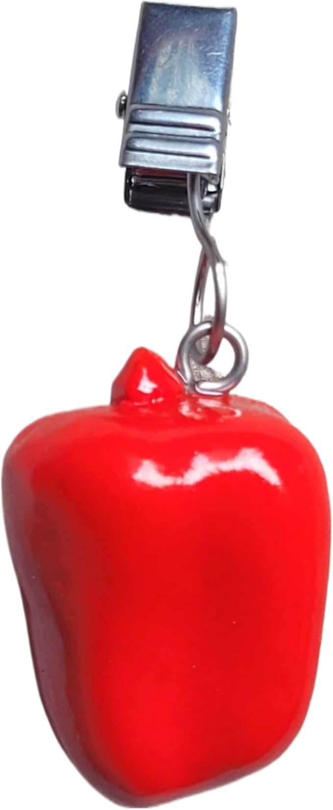 TwoFish Home Set of 4 Red Pimiento Resin Tablecloth Weights Clips Red Pimiento Handicraft Tablecloth Clamps Pack of 4