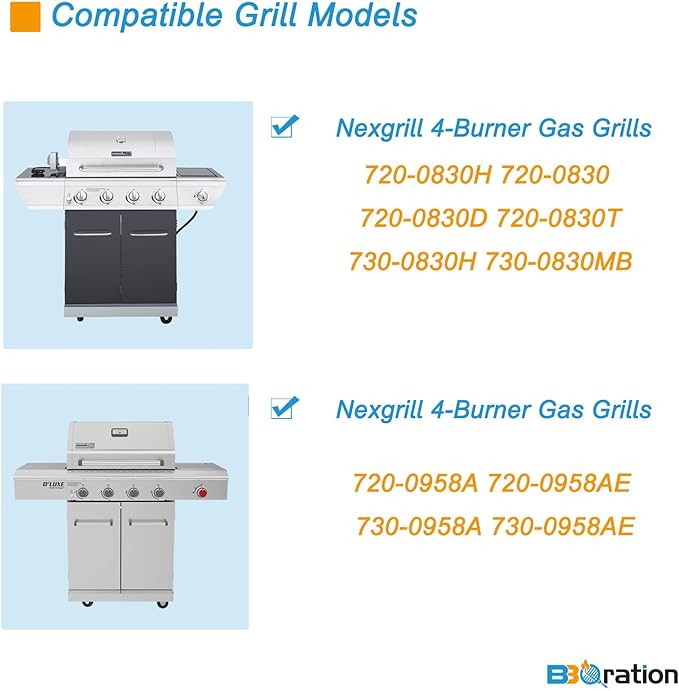 Warming Rack Grill Parts for Nexgrill 720-0830H 720-0958AE 720-0789H, 25.6 Inch Grill Rack Swing Away Grid for Nexgrill Replacement Parts 4 Burner