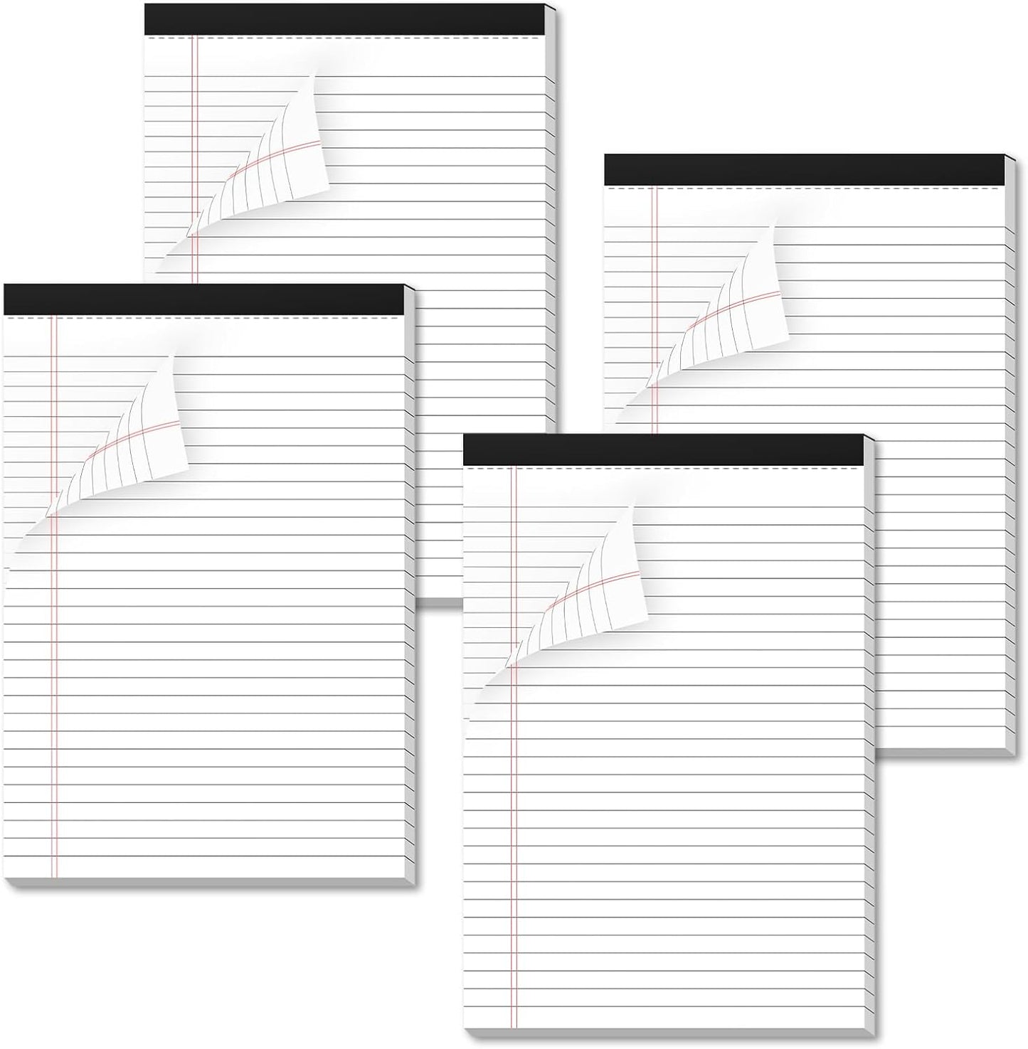 Legal Pads 4 Pack of Note Pads 6 x 9 Inch Notepad 21lb Thick Paper Legal Pad 30 Sheets Note Pad College Ruled Small Legal Pads 29 Lines Writing Pads for Writing, Sketching, and Note-Taking