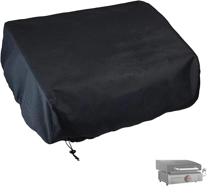 Griddle Cover for Blackstone 17 Inch Griddle with Hood, 600D Heavy Duty Cover for 17 Inch Tabletop Gas Griddle, Waterproof Grill Cover for Blackstone Accessories