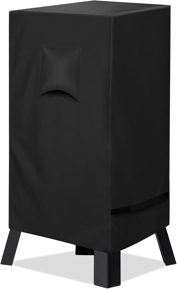 iCOVER 40 inch Smoker Cover for Masterbuilt - 25.5" LX19 D X 40" H 600D Square Smokers Covers Water Proof Canvas Heavy Duty for 40-Inch Electric Vertical BBQ, Black