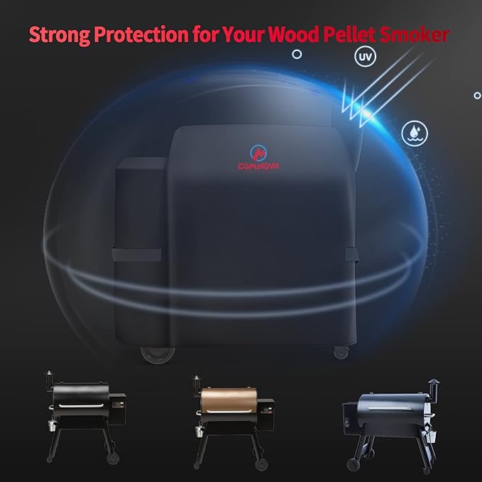 Comnova Grill Cover for Traeger Pro 34 & 780 Series - 600D Wood Pellet Smoker Cover for Traeger Waterproof & Heavy Duty, Premium Pellet BBQ Cover for Treager Pro 34, Pro 780, Texas, Z Grills and More