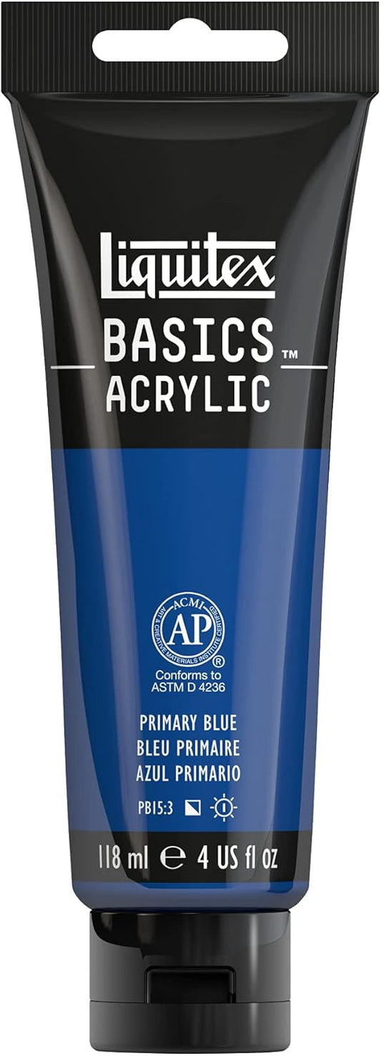 Liquitex BASICS Acrylic Paint, 118ml (4-oz) Tube, Primary Blue