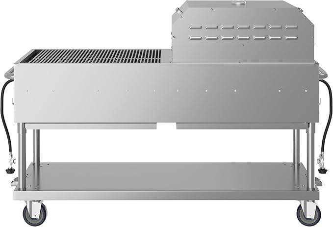 KoolMore 72 in. Commercial Outdoor Propane Gas Grill with 36 in. Pizza Oven, ETL Listed in Stainless-Steel (CGKIT7-P36)
