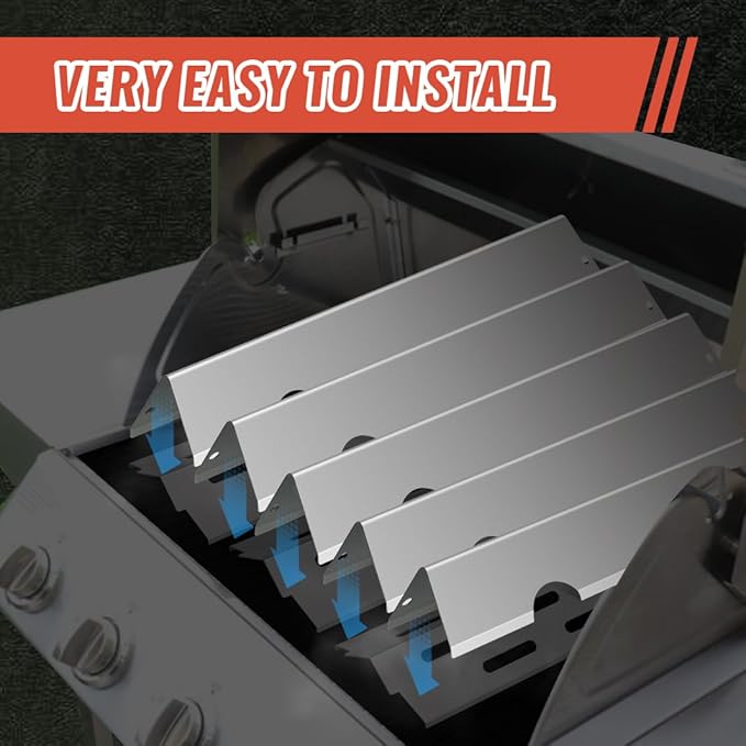 Grill Replacement Parts for Weber Genesis II GS4 Grill Parts, 66032 Flavorizer Bars,66095 Cooking Grates 66795 Heat Deflector for Weber Genesis ii E-310 E-315 S-335 Stainless Steel