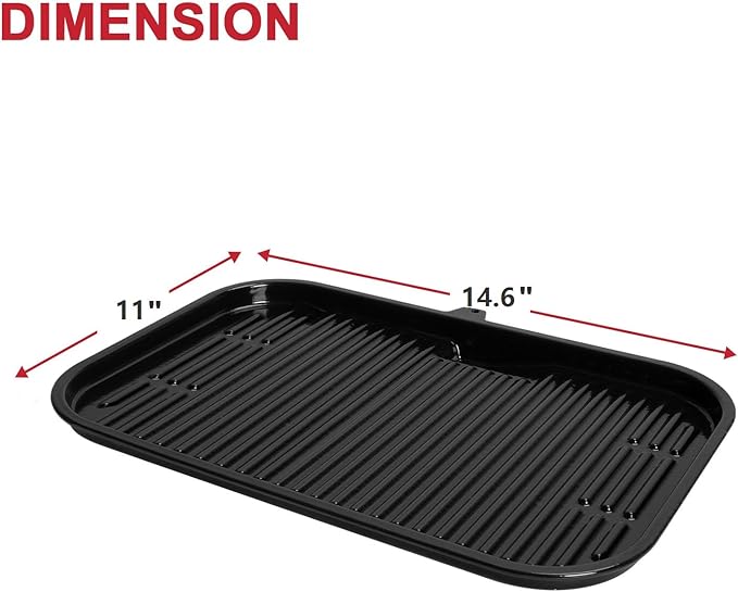 Grill Griddle Plate for Ninja Woodfire Outdoor Grills OG700 Series, Flat Top Griddle Plate for Ninja XSKGRDPLT Woodfire OG701 Grill, Striped Baking Griddle Pan, Insert