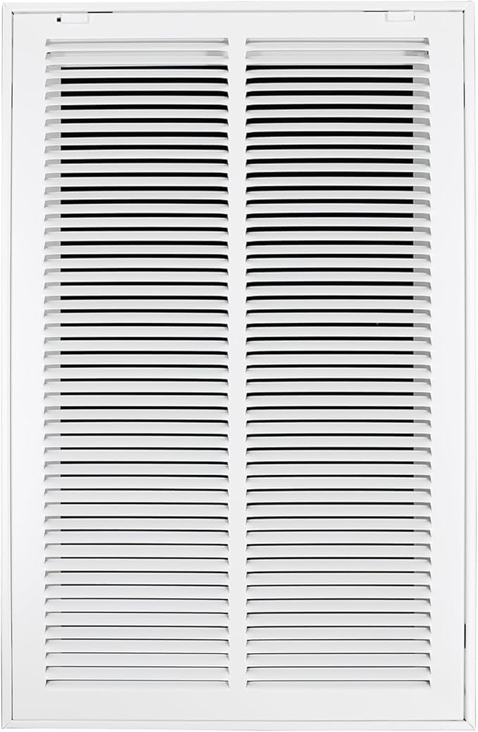 14"W x 24"H [Duct Opening Size] Steel Return Air Filter Grille - Removable Face/Door for 1 inch Filters -HVAC Vent Cover Grill - White [Outer Dimensions: 16 5/8"W X 26 5/8"H]