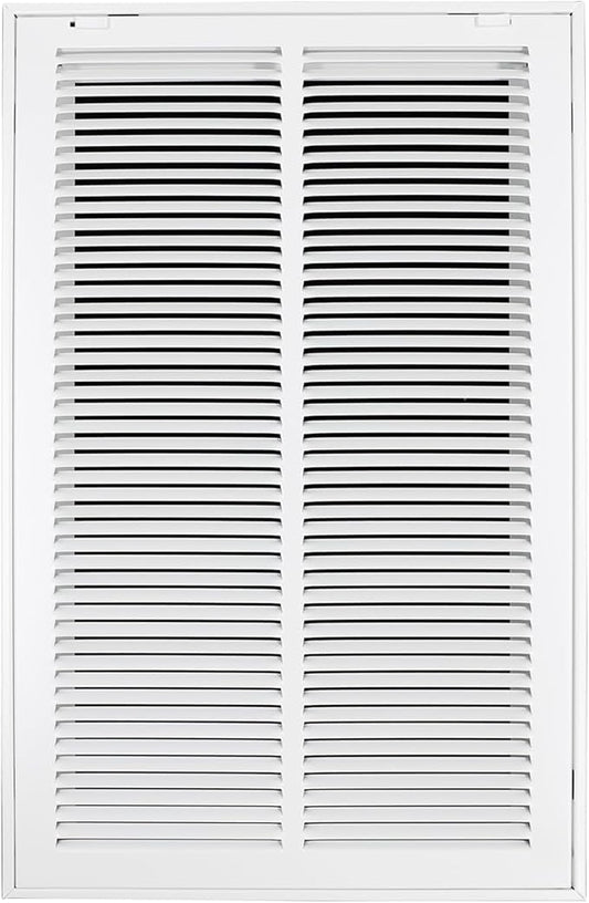 14"W x 24"H [Duct Opening Size] Steel Return Air Filter Grille - Removable Face/Door for 1 inch Filters -HVAC Vent Cover Grill - White [Outer Dimensions: 16 5/8"W X 26 5/8"H]